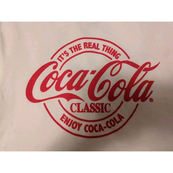 Coca-Cola The Real Thing Classic Ivory & Red Sweatshirt Youth Sz XS - Picture 2 of 5